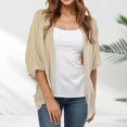 thumbnail image 2 of PMVFHDE Women's Fashionable Comfort Loose Fit Batwing Sleeve Solid Cardigan for Spring and Autumn Seasons, 2 of 5