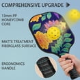 thumbnail image 2 of Pickleball Paddles Set Of 2, Fiberglass Surface, Vintage Floral Print, 4 Balls & Bag, 2 of 5