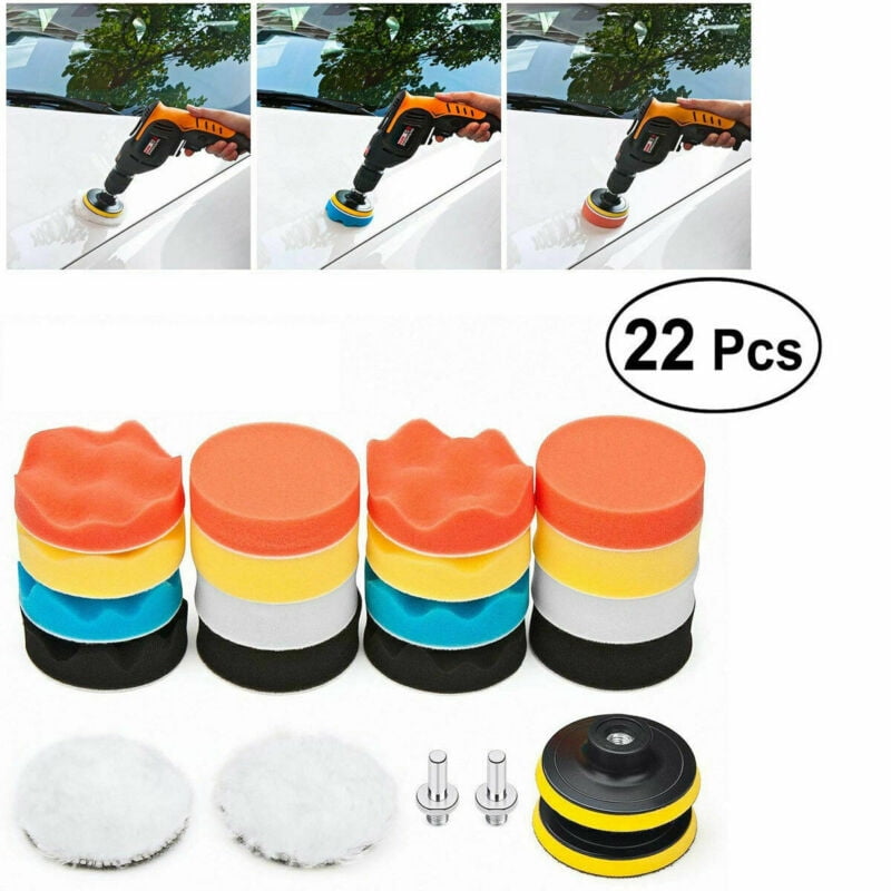 18 Pack Polishing Sponge Waxing Buffing Pads Compound For Auto Car Polisher