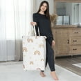 thumbnail image 4 of Sweet Jojo Designs Boho Rainbow Pink Yellow and Beige Foldable Laundry Hamper with Handles, 4 of 6