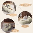 thumbnail image 4 of Wiilayok 50" W Oversized Chaise Lounge Chair Indoor with Ottoman,Thickened Backrest Round Reading Sofa Couch with 5 Pillows for Living Room, Beige, 4 of 9