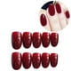 thumbnail image 3 of Caja de 24 unids/caja de uñas postizas con pegamento, longitud media, cabeza redonda, prensatelas artificiales de moda Vintage, vino tinto, decoración artística de uñas postizas, 3 of 4