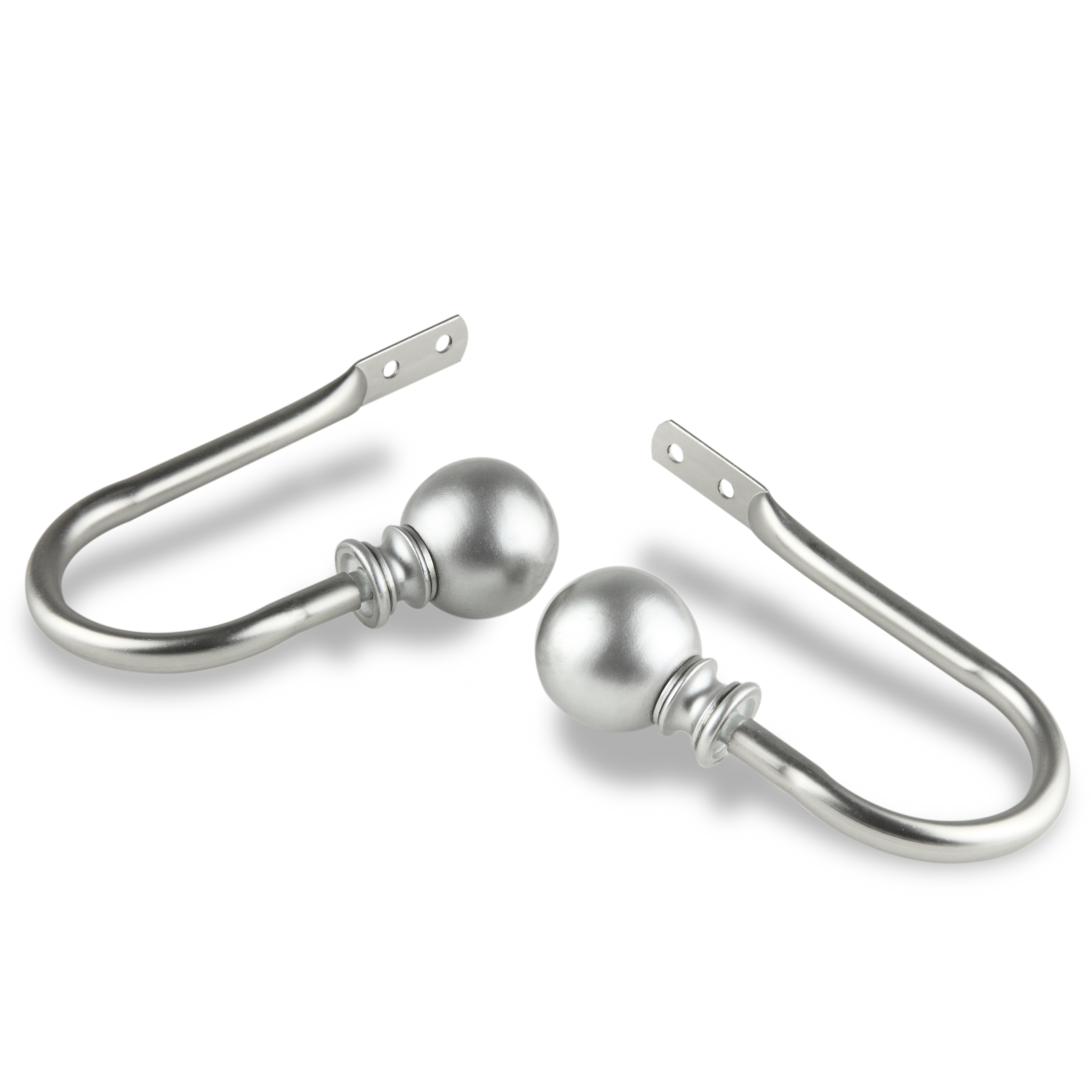 Central Design Products Steel Curtain Holdback, Silver