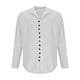 thumbnail image 4 of pstuiky camisas de manga larga para hombre, Camisa informal de moda para hombre, con cuello en V y mangas cortas, transpirable y con botones. Tops casuales para hombres l, 4 of 6