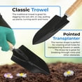 thumbnail image 5 of Scuddles Garden Tools Set - 8 Piece Heavy Duty Gardening Kit with Storage Organizer, Ergonomic Hand Digging Weeder Rake Shovel Trowel Sprayer Gloves Gift for Men Or Women, 5 of 7