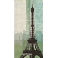 thumbnail image 2 of Venter, Tandi 11x18 Black Ornate Wood Framed with Double Matting Museum Art Print Titled - Eiffel Tower II, 2 of 4