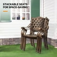 thumbnail image 5 of Ktaxon 2PC Patio Chairs Stackable Outdoor Cast Aluminum Dining Chairs, Metal Armchairs for Poolside, Backyard, Balcony, without Cushion, 5 of 8