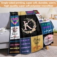 thumbnail image 3 of Initial Letter Throw Blanket 50"x60" Flannel Plush Monogram Monogrammed Blanket for Bed Couch Sofa Chair for Her Girls Women Aesthetic Cute Flower Floral Soft Warm Birthday (Letter-K), 3 of 5