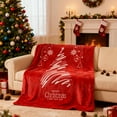 thumbnail image 4 of Euaioeiu Christmas Throw Blanket Flannel Fleece Reversible Soft Warm Plush Sherpa Blankets for Couch Bed Sofa Winter Decorations, 29.53x39.37 Inches, Red Home Decor Gift for Family, 4 of 6