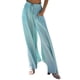 thumbnail image 2 of Pantalones Anchos de Pierna para Mujer, Pantalones Palazzo Florales Fluidos para Mujer, Pantalones Casuales de Verano de Cintura Alta. Estampado Azul S, 2 of 7