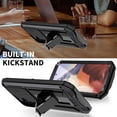 thumbnail image 3 of SaniMore for Samsung Galaxy S24 5G 2024 Rugged case with Screen Protector, Stand Camera Slide Cover for Samsung S24 Metal Military Sturdy Armour Shockproof Cover for Man Outdoor, Black, 3 of 8