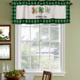 thumbnail image 3 of 2 Pack Valances for Window, St. Patrick's Day Short Curtains for Kitchen Bedroom Living Room, Country Spring Clovers Green Black Plaid Rod Pocket Small Window Treatment Valance Drapes 54 x 18 Inch, 3 of 8