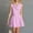*Pink, variant on ClodeEU Women's Linen V Neck Sleeveless Lapel Mini Dress,Solid Color Casual Midi Dress Black,Women's Plus L