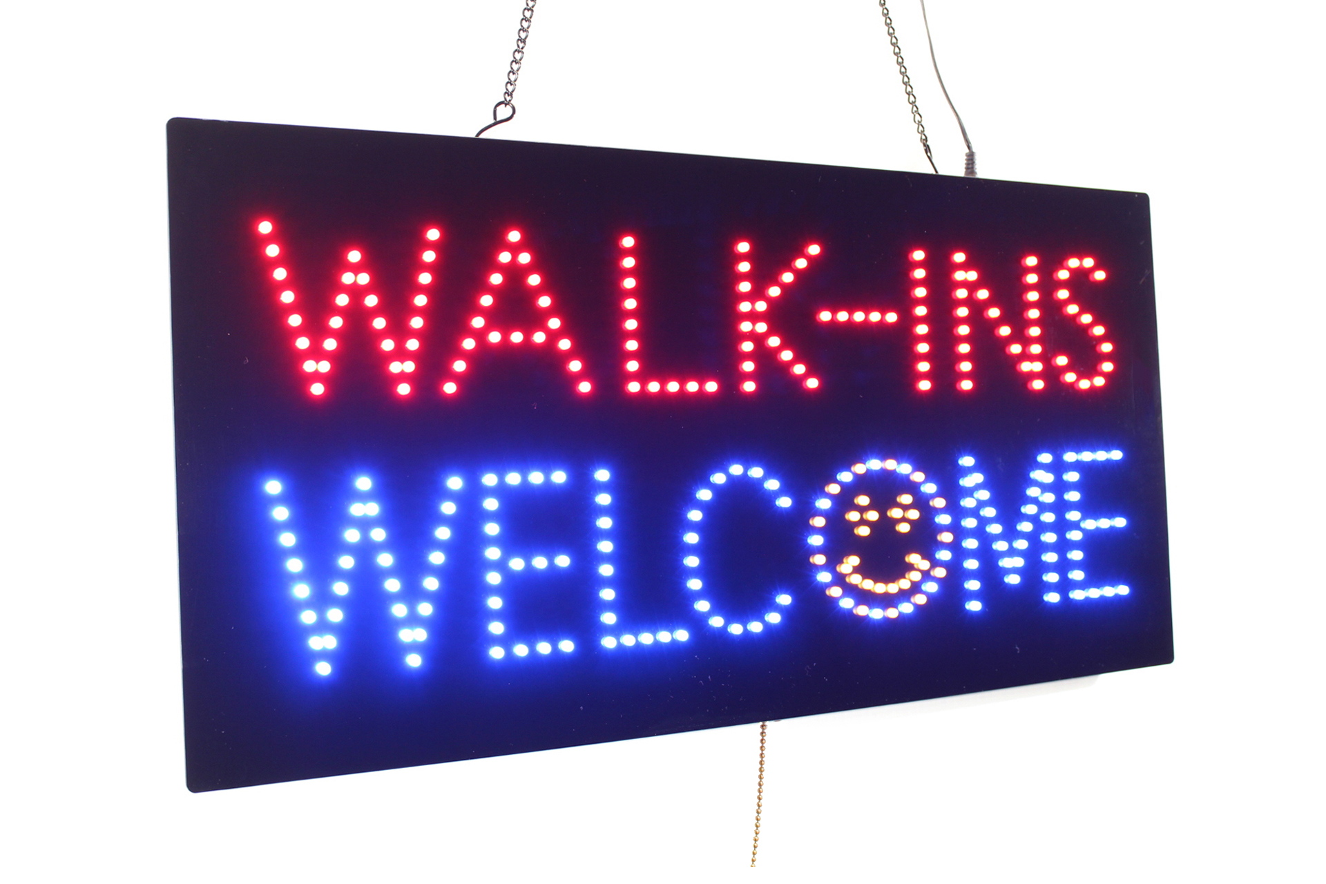 Walk-ins Welcome Sign, TOPKING Signage, LED Neon Open, Store, Window, Shop,  Business, Display, Grand Opening Gift