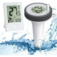 thumbnail image 1 of Wireless Digital Floating Pool Thermometer with IPX8 Waterproof, Easy Read Outdoor/Indoor Temperature Monitor for Swimming Pools, Hot Tubs, Small Ponds, Aquarium, 1 of 5