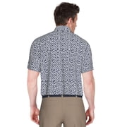 Lee Golf Men's and Big Men’s All-Over Foliage Print Short Sleeve Golf Polo Shirt, up to Size 5X