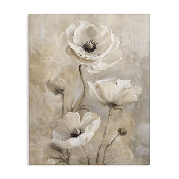 Stupell Industries French Country Natural Beige Poppies Canvas Art, 16 x 20, by Nina Blue