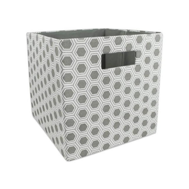 Design Imports CAMZ36644 11 x 11 x 11 Po Cube de Rangement en Polyester Carré Nid d'Abeilles&44; Gris