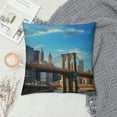 thumbnail image 2 of Heduofu Decorative Pillow Cover Financial Modern Famous Skyline New Dusk York City Outdoor Sky Travel Ny Linen Throw Pillows Case for Couch Bed Sofa Soft Pillowcase White, 2 of 5