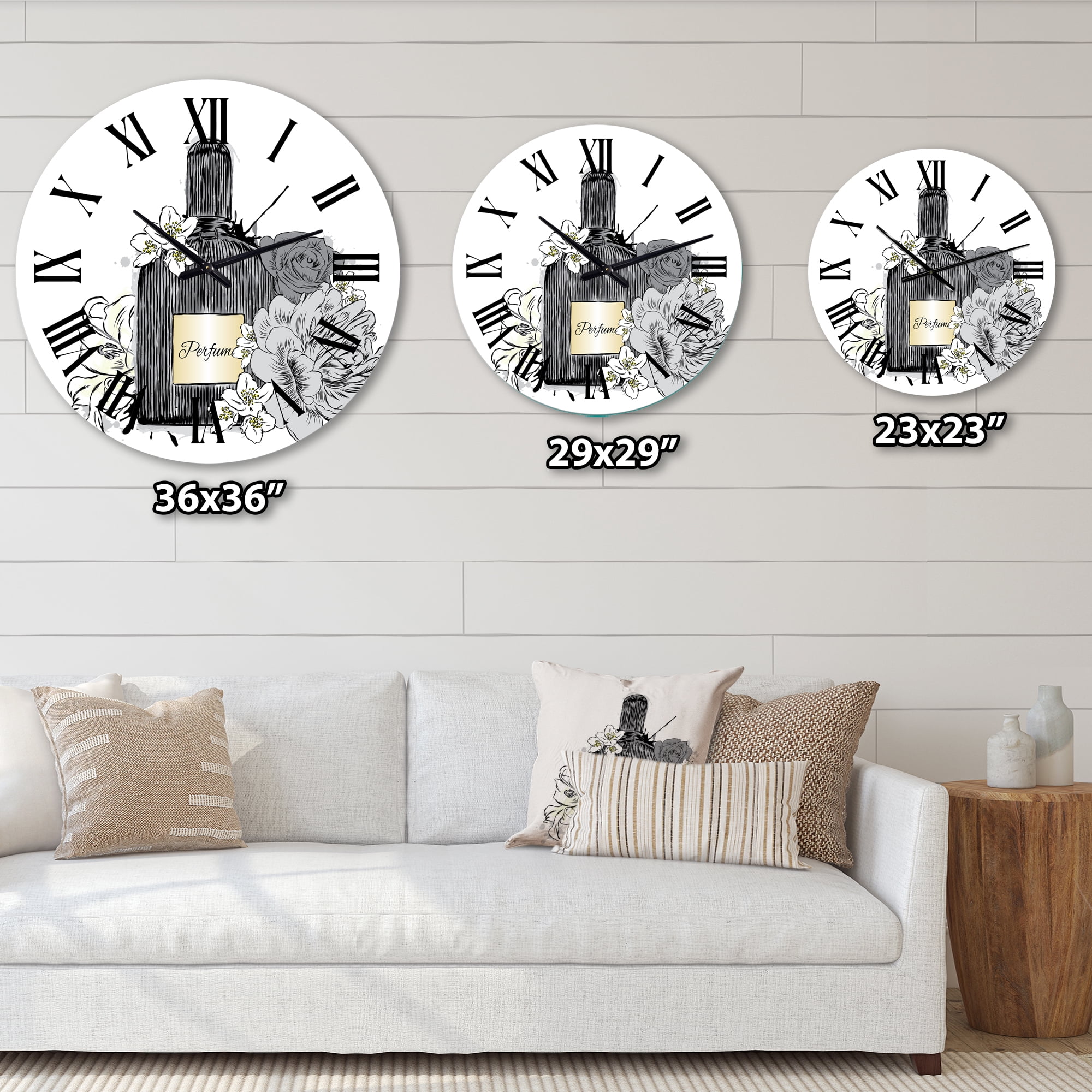 Designart 1 in Quartz Traditional Wall Clock
