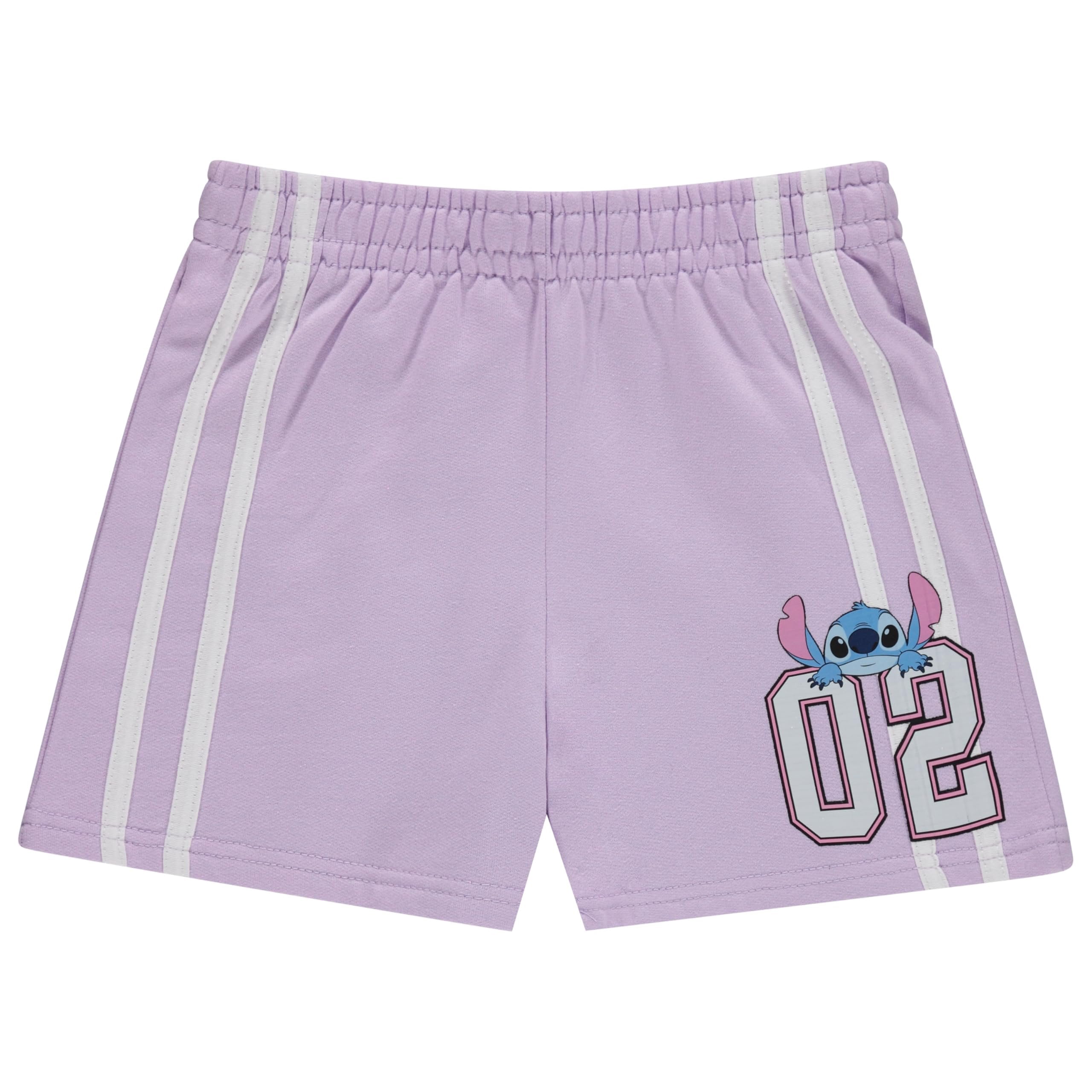 Disney Girls Lilo and Stitch Embroidered Soccer Jersey and Shorts Clothing Set- Little and Big Girls Sizes 4-16