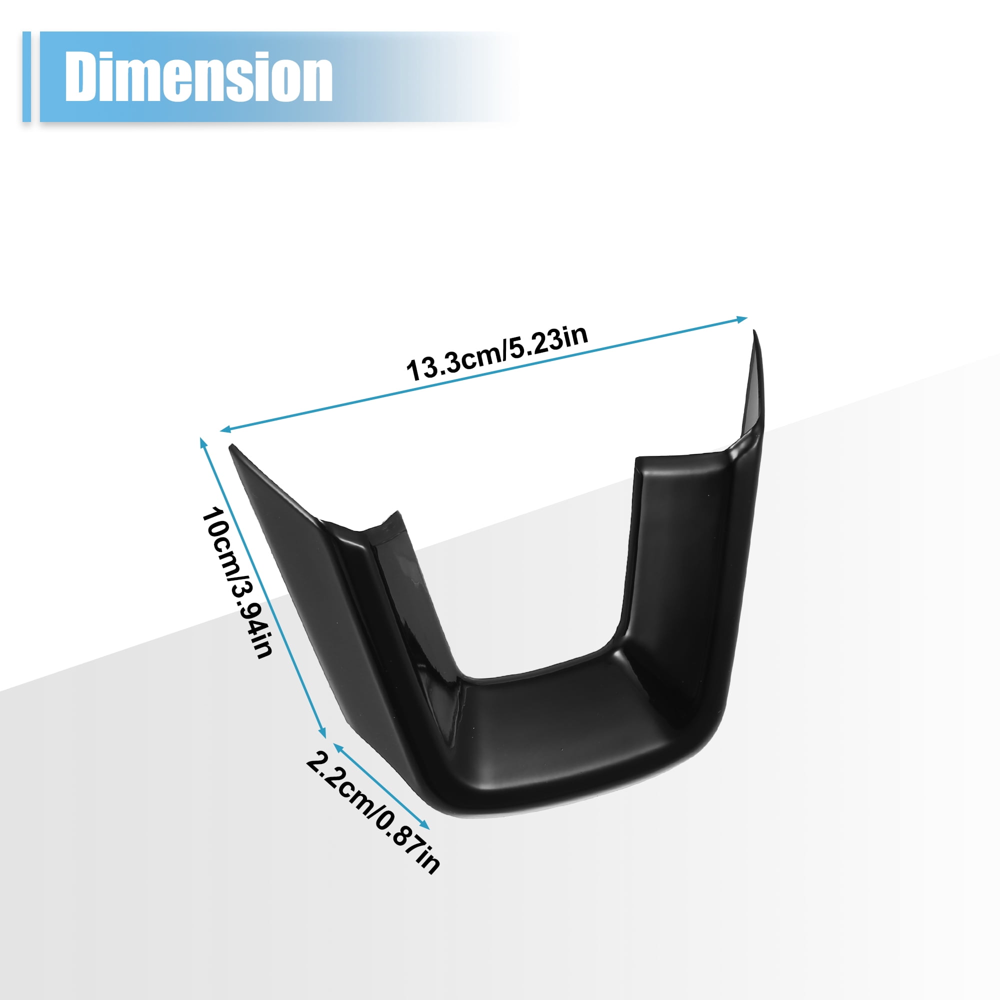 Unique Bargains Steering Wheel Cover Trim for Honda Civic 11th Gen 2022 Gloss Black