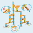 thumbnail image 6 of UDEAS Marble Run Building Toys for Kids, 98 Pcs Bamboo Marble Race Track with Glass Marbles, Building Blocks and STEM Toys for Boys and Girls for Kids 4-6, 6 of 10
