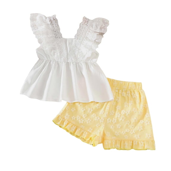 Soepste Toddler Girl Sets Girls Clothes Size 5 Toddler Girls Summer Outfit Top And Shorts Clothing Set