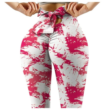 

Ziloco Women Printing High Waist Stretch Strethcy Fitness Leggings Yoga Pants pajama pants Pink XL