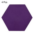 thumbnail image 3 of Uxcell Felt Coasters, Hexagonal Absorbent Pad Coaster for Drink Cup Pot Bowl Vase, Purple 4 Pack, 3 of 5