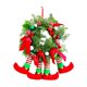 thumbnail image 1 of Corona de patas de de Navidad, corona artificial para puerta de entrada, telón de fondo exterior para boda, corona de invierno para pared de casa, 1 of 8