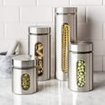 thumbnail image 2 of Quality 4pc Stainless Steel Canister Set for Kitchen Counter with Glass Window & Airtight Lids, Food Storage Containers, Pantry Storage & Organization Set for Coffee, Flour, Pasta, 2 of 9