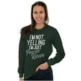 thumbnail image 3 of Puerto Rican Funny Yelling Boricua Women's Long Sleeve T Shirt Brisco Brands S, 3 of 5
