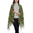 thumbnail image 2 of Sikiie Green Cacti And Red Chili Shawl Wraps Big Scarf Tassel Fall Winter Thick Scarf Warm Shawl Women Fall Gifts, 2 of 8