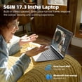 thumbnail image 4 of SGIN Ordinateur Portable 17,3 Pouces 4 Go DDR4 128 Go SSD Windows 11 avec Processeur Intel i3 FHD 1920x1080, 4 of 6