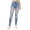 Blue, variant on Fjofpr Sale Deal Ripped Jeans for Women Plus Size Fashion Womens Pocket Sexy High Waist Pants Casual Hole Beach Bottom