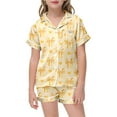 thumbnail image 1 of Ensemble de Pyjamas Garçon Imprimé Manches Courtes Filles Bouton Bas Ensemble de Pyjamas Classique Ensemble de Pyjamas Fille Tout-Petit Pyjamas Garçons Filles Mode, 1 of 6