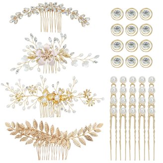 Bridal Hair Clips 2 Pcs Flower Wedding Hair Comb Pins  display picture 1
