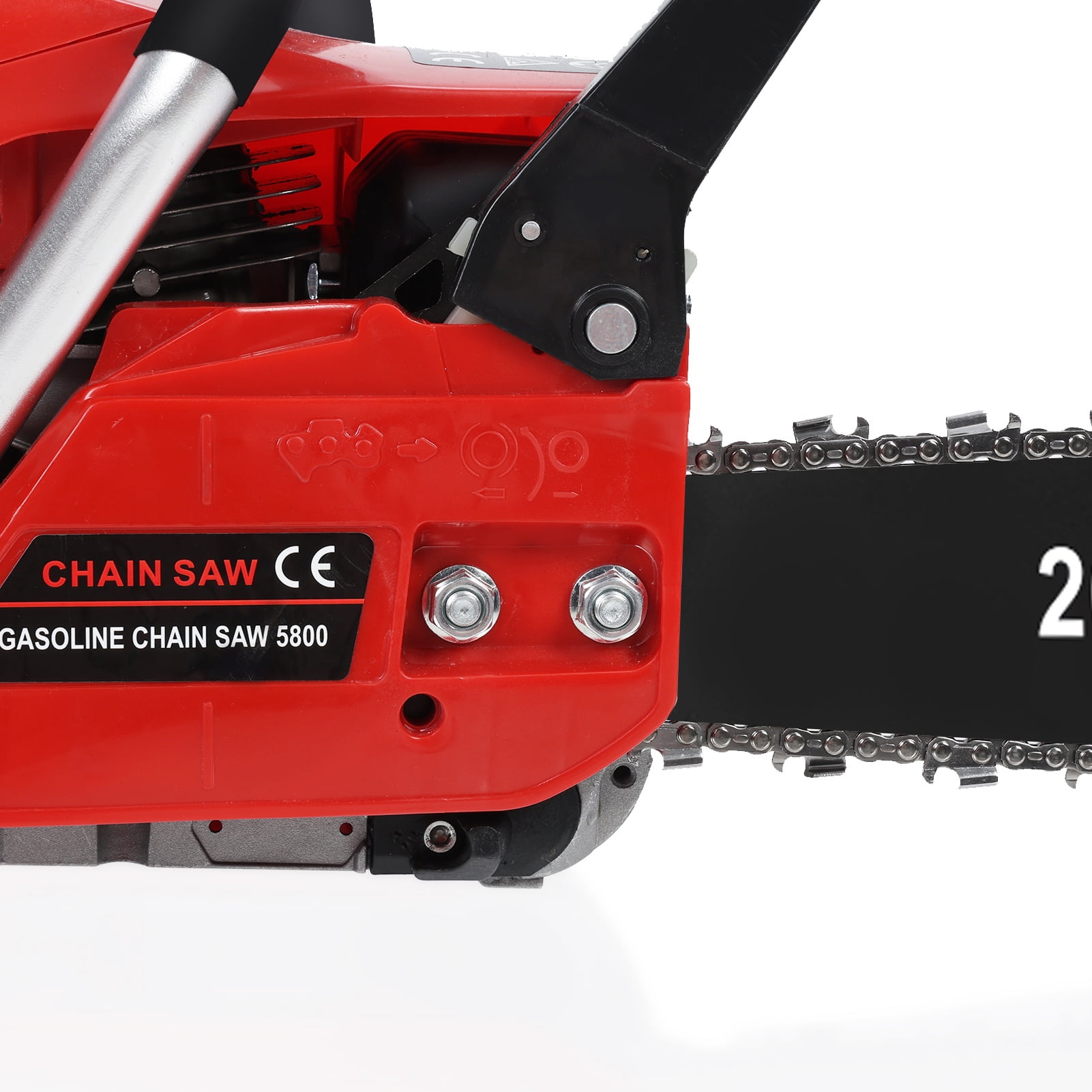 Plenkra 20 Inch 58CC 2-Stroke Gas Chainsaw High-Power Handheld Cordless Logging Tool for Efficient Wood Cutting & Tree Trimming