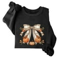 thumbnail image 2 of WREESH Trendy Fall Sweatshirts for Women 2025, Bow Printed Crewneck Sweatshirts, Loose Casual Pullover Tops Teen Girl Clothes Black, 2 of 4