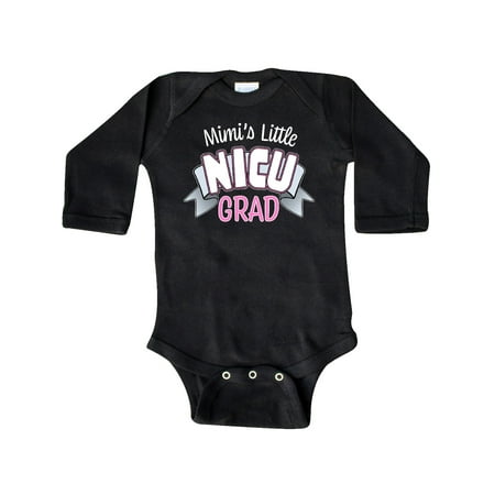 

Inktastic Mimi s Little Nicu Grad in Pink with Banner Gift Baby Boy or Baby Girl Long Sleeve Bodysuit