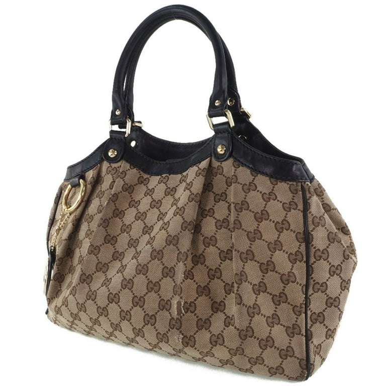 Authenticated Used Gucci Suki Interlocking G 211944 GG Canvas Brown Women s Tote Bag Walmart