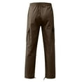 thumbnail image 4 of Men's Big & Tall Fleece Cargo Sweatpants Brown L, 4 of 5