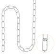thumbnail image 5 of Uxcell Proof Coil Chain 3 Meter 1.49mm Thick 33Lbs Load Capacity Zinc Plated 316 Stainless Steel for Guardrail, 5 of 6
