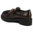 thumbnail image 4 of Circus by Sam Edelman Nichola Chestnut Round Toe Patent Slip on Tassel Loafers (CHESTNUT, 9.5), 4 of 4
