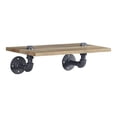 thumbnail image 1 of Estante Acme Brantley de madera de roble con marco de tubo de metal, 1 of 5