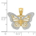 thumbnail image 3 of FB Jewels 14K Yellow Gold & Rhodium Butterfly Pendant, 3 of 3