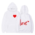 thumbnail image 5 of Kids Sweatshirts Valentine's Day Long Sleeve Hooded Pullover Letter Print Lightweight White 5 Years-6 Years, 5 of 6