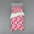 thumbnail image 2 of Ambesonne Floral Bedding Set 4 Pcs, Taiwan Hakka Culture, Queen, Pink Blue Green, 2 of 3