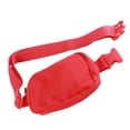 thumbnail image 4 of Riñonera ajustable para aventuras al aire libre, correr, senderismo: riñonera grande y elegante de color rojo para mujer, 4 of 8